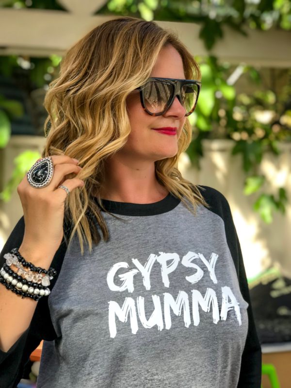 Gypsy Mumma Raglan - Grey and Black